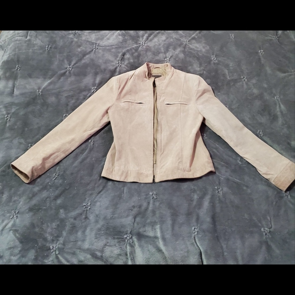 Leather dress jacket